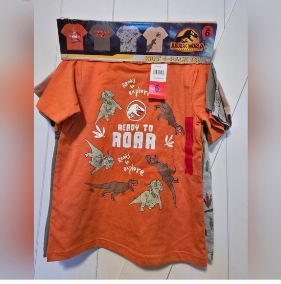 Jurassic World Kids' Orange T-Shirt - Picture 2 of 2
